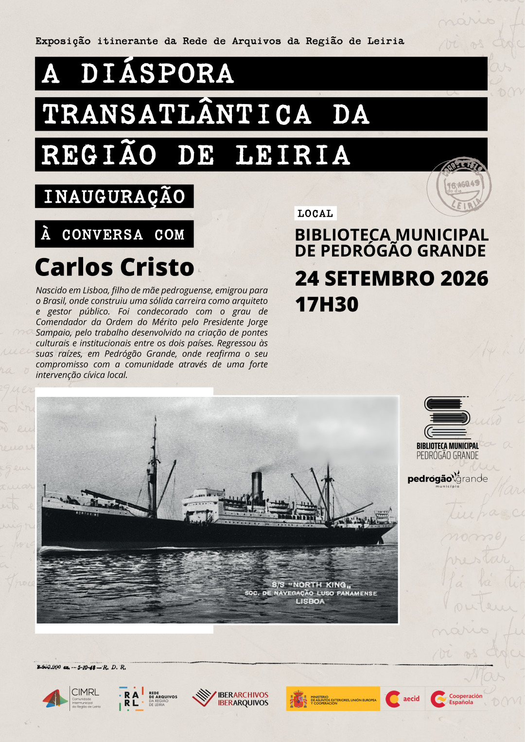 Exposição "A Diáspora Transatlântica da Região de Leiria"