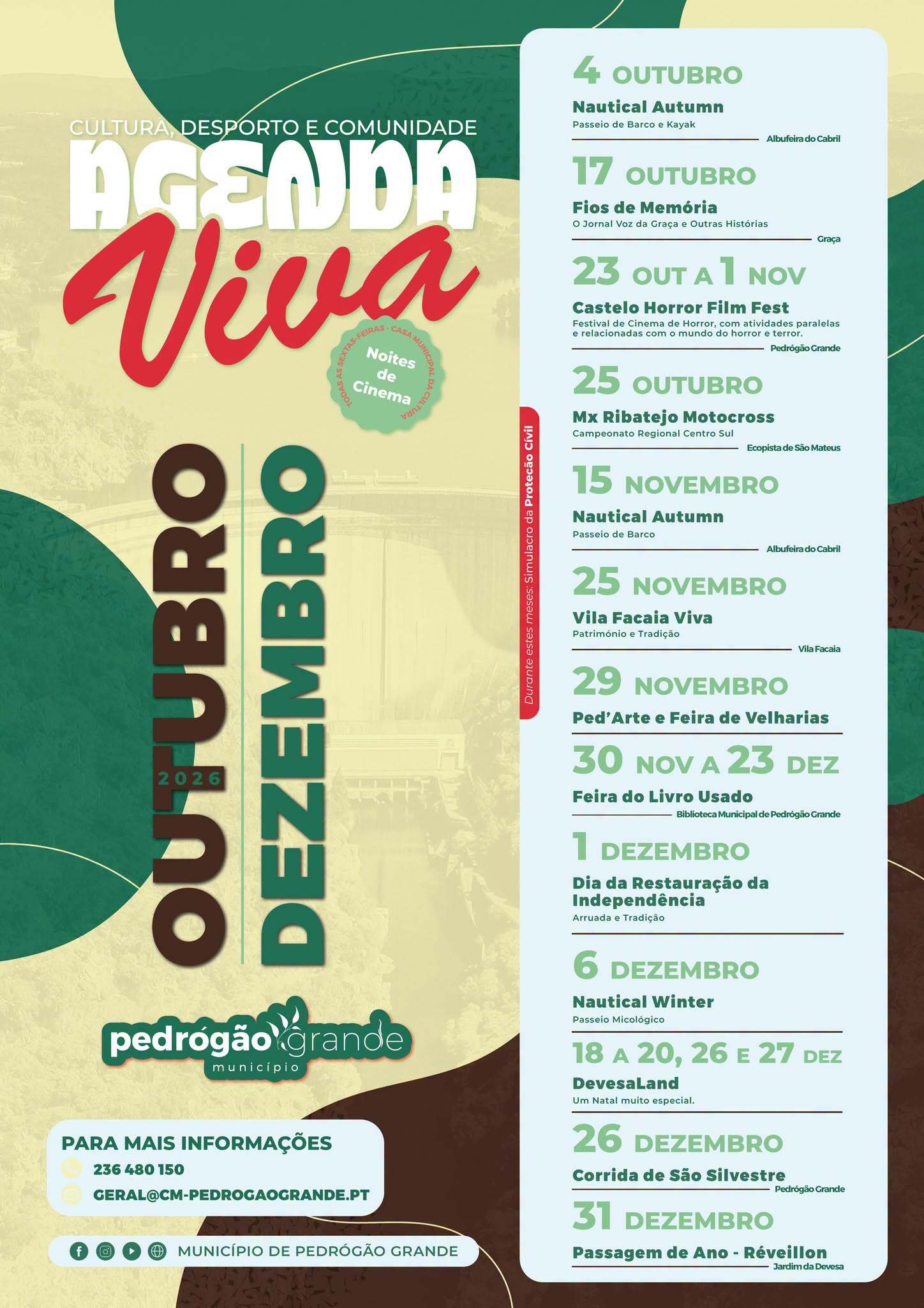 𝗔𝗴𝗲𝗻𝗱𝗮 𝗩𝗶𝘃𝗮: Outubro a Dezembro