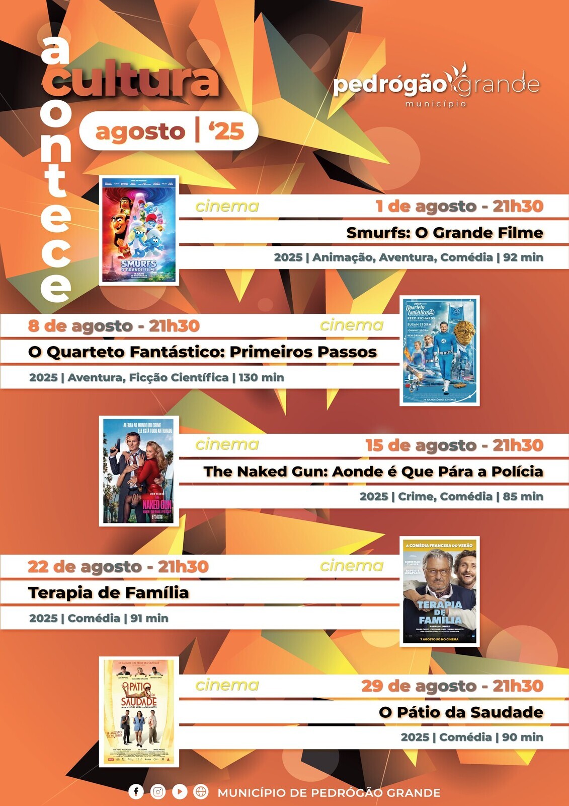 Acontece Cultura - Agosto de 2025